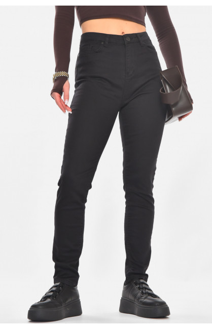 Джинсы женские однотонные черного цвета 826 210798C