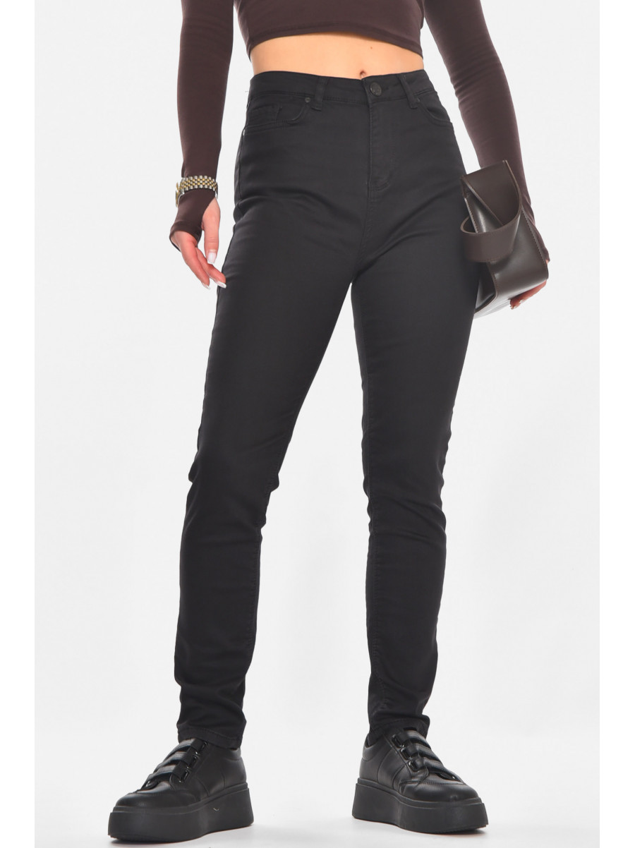 Джинсы женские однотонные черного цвета 826 210798C