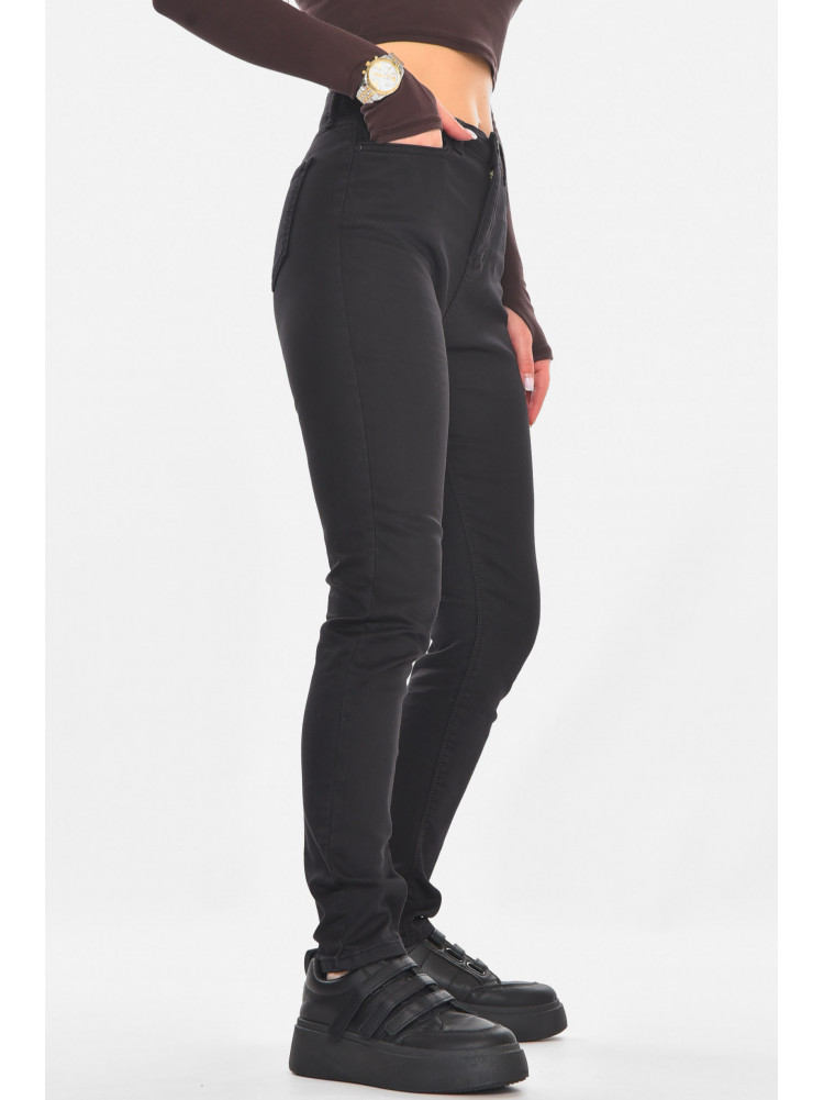 Джинсы женские однотонные черного цвета 826 210798C