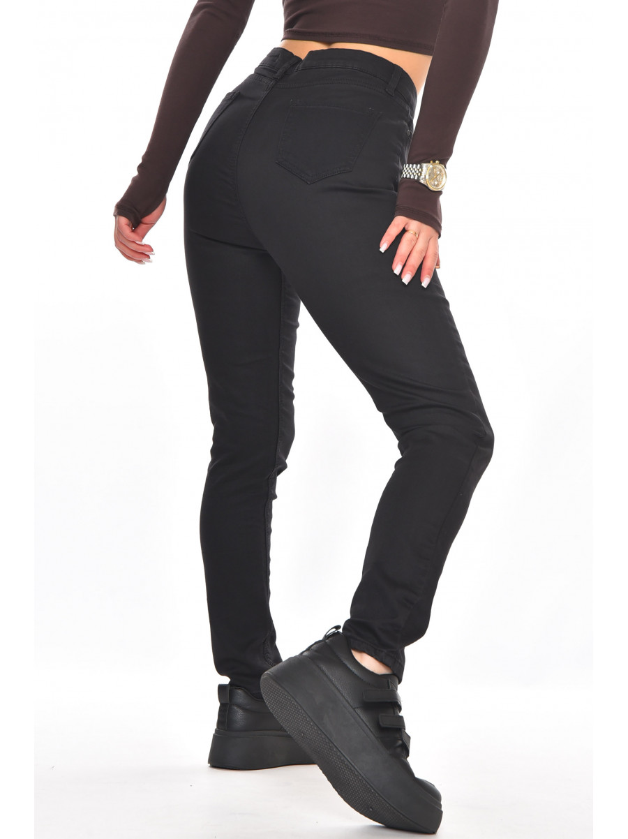 Джинсы женские однотонные черного цвета 826 210798C