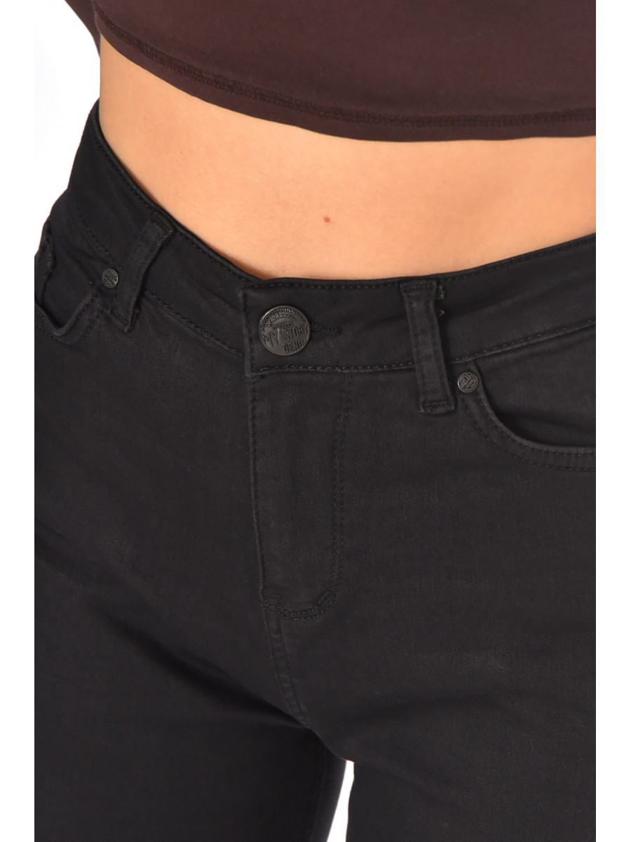 Джинсы женские однотонные черного цвета 826 210798C