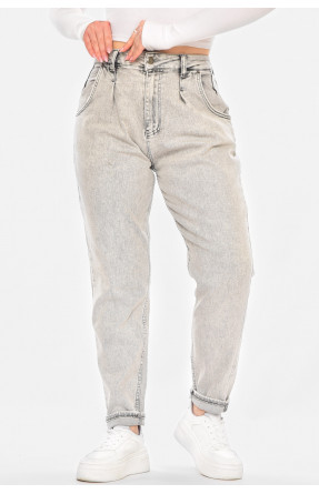 Джинсы женские однотонные серого цвета 1046 210801C
