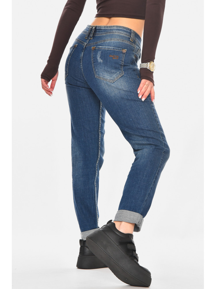 Джинсы женские однотонные синего цвета 829 210802C