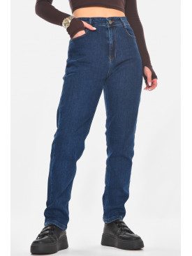 Джинсы женские однотонные тёмно-синего цвета 1963 210807C