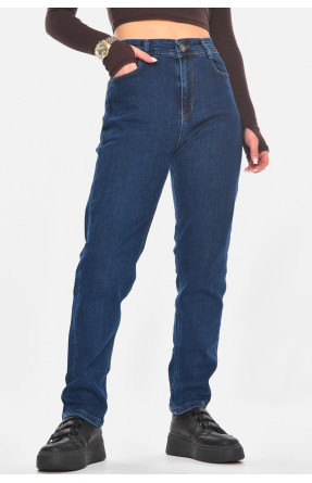 Джинсы женские однотонные тёмно-синего цвета 1963 210807C