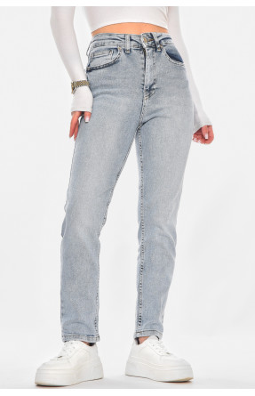 Джинсы женские однотонные голубого цвета 00590 210808C