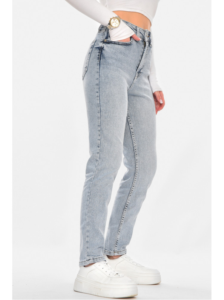 Джинсы женские однотонные голубого цвета 00590 210808C