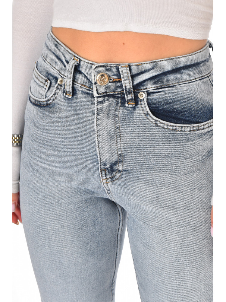 Джинсы женские однотонные голубого цвета 00590 210808C