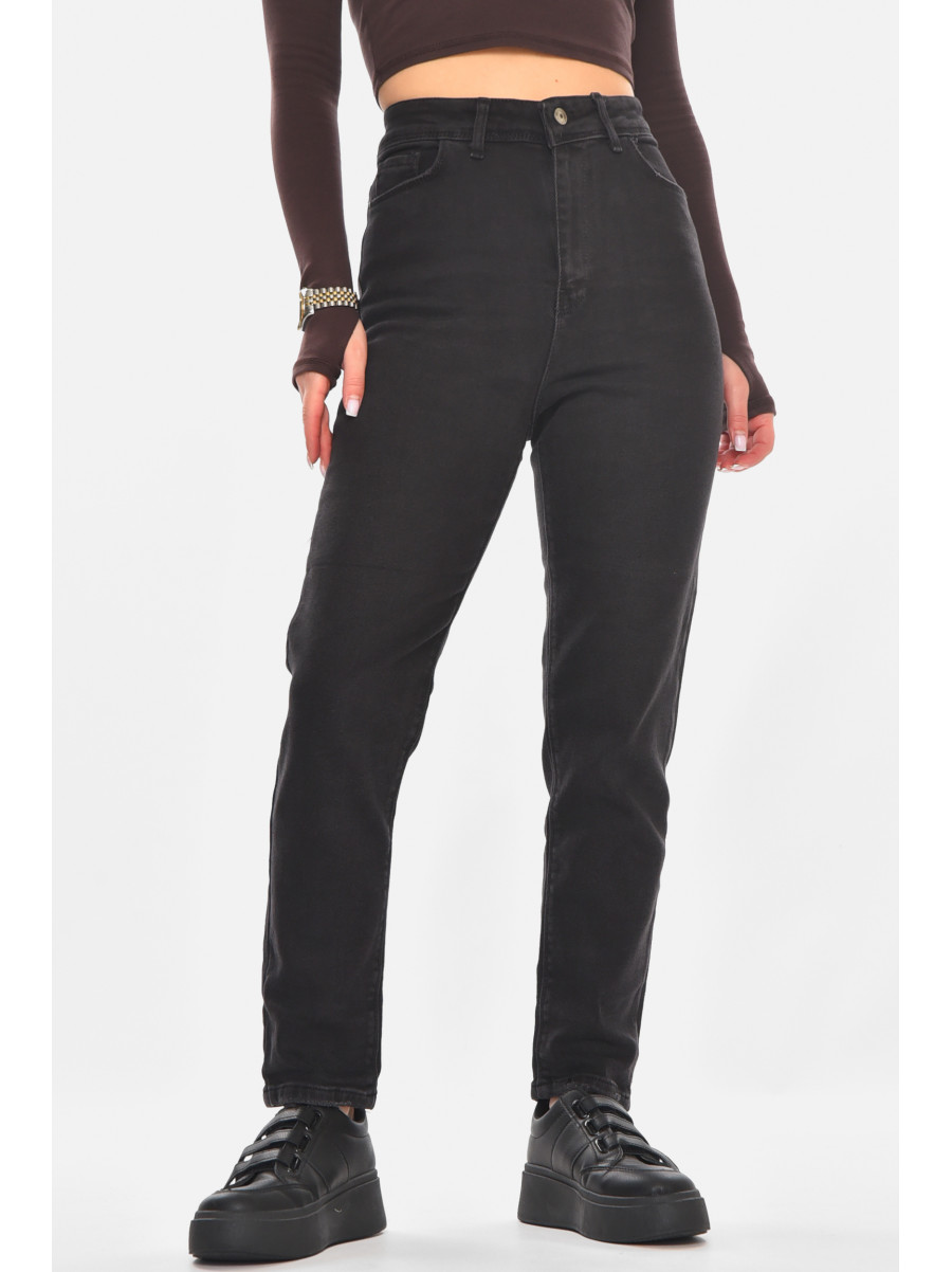 Джинсы женские однотонные черного цвета S5325 210810C