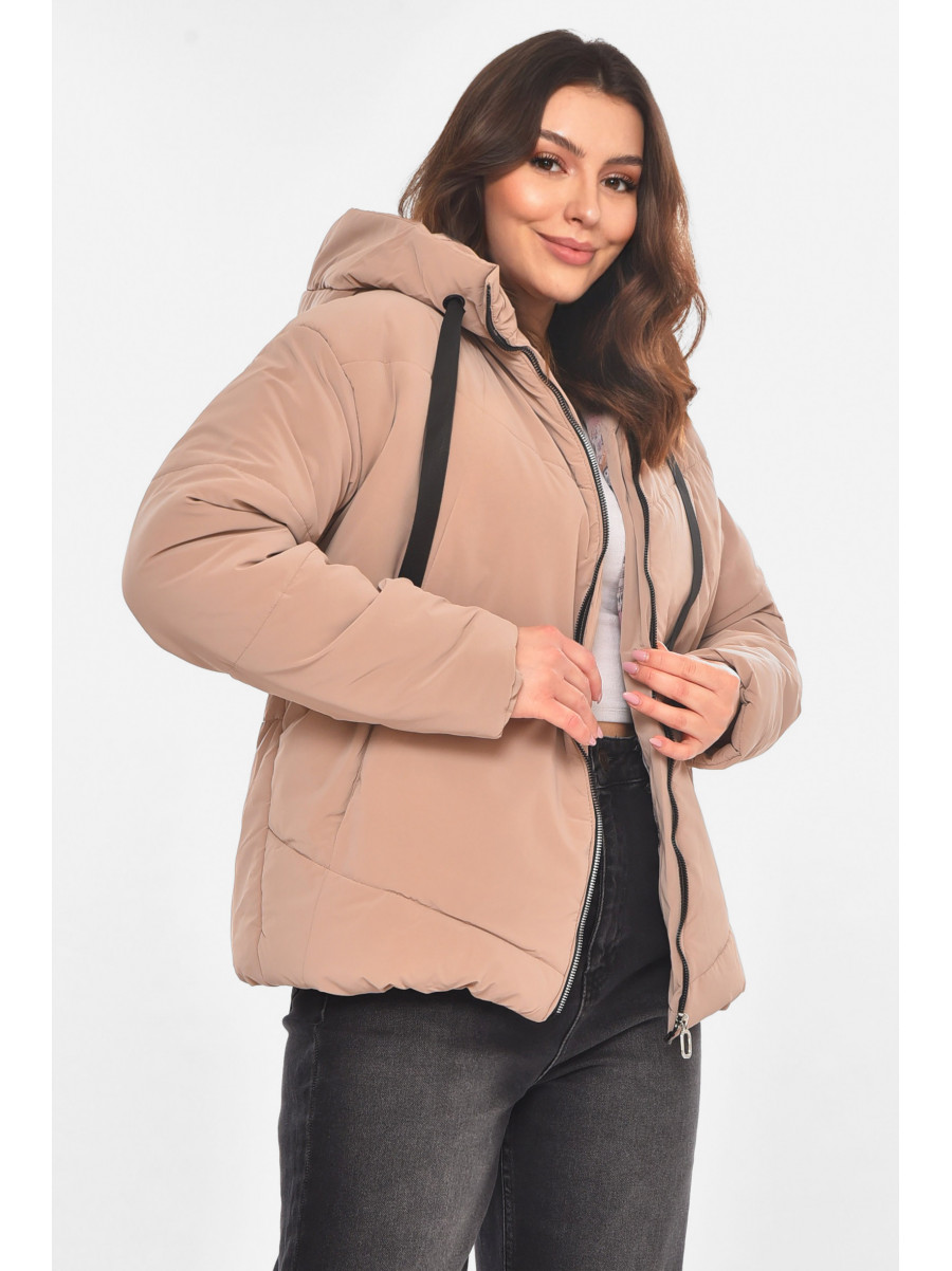 Куртка женская демисезонная пудрового цвета Уценка 210817C
