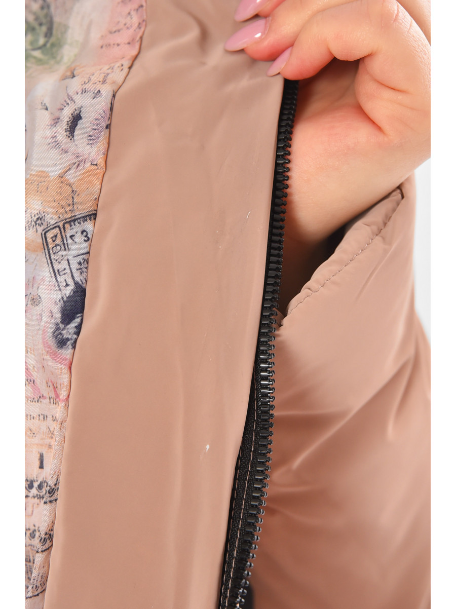 Куртка женская демисезонная пудрового цвета Уценка 210817C