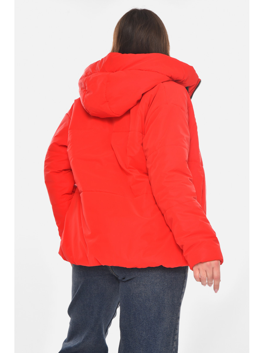 Куртка жіноча демісезонна червоного кольору 207 210821C
