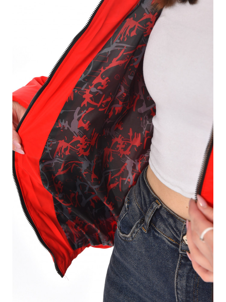 Куртка жіноча демісезонна червоного кольору 207 210821C