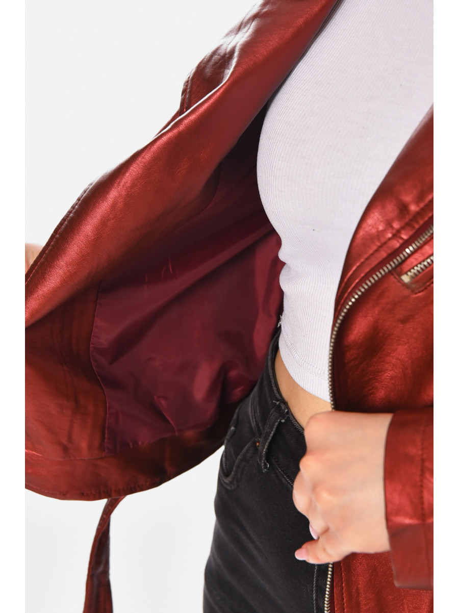 Куртка-косуха жіноча з екошкіри мідного кольору 1607 210831C