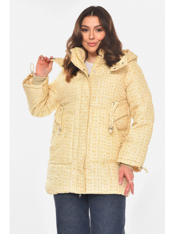 Куртка женская демисезонная бежевого цвета 8802 210834C