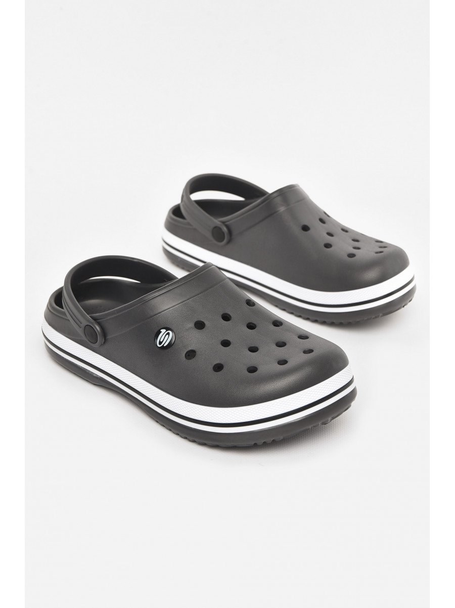 Кроксы мужские темно-серого цвета 224 210842C
