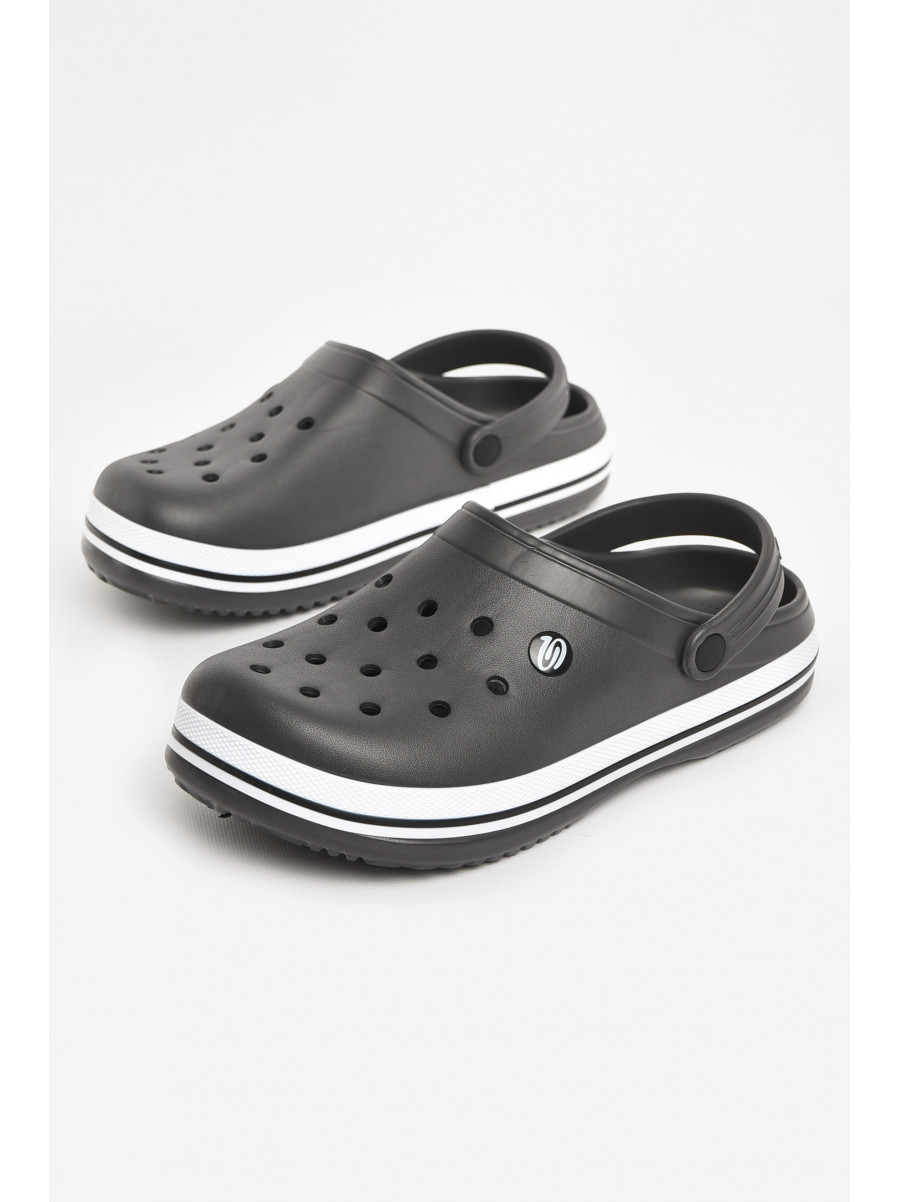 Кроксы мужские темно-серого цвета 224 210842C