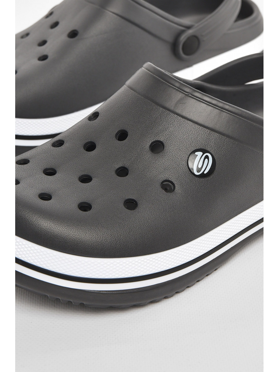 Кроксы мужские темно-серого цвета 224 210842C