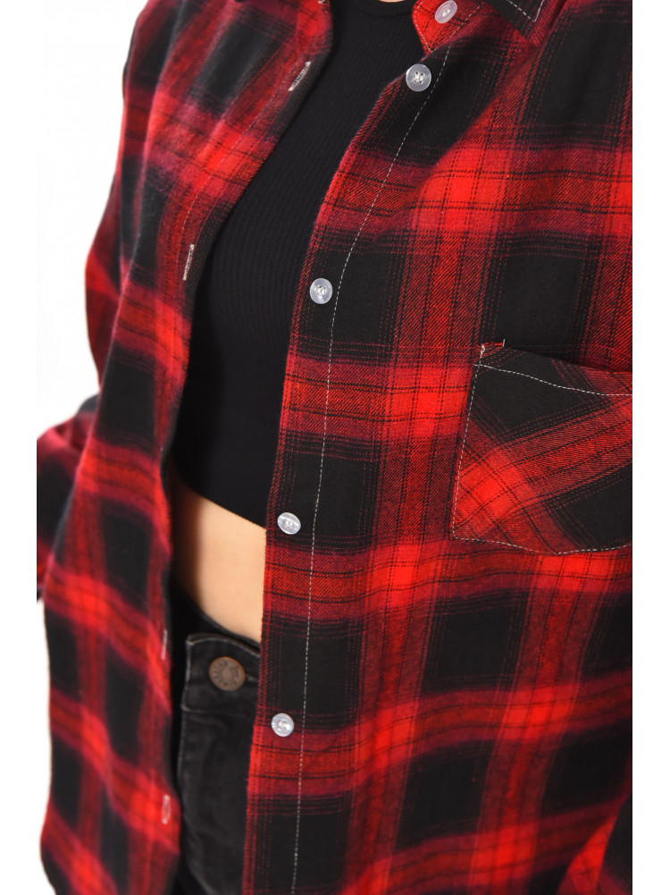 Рубашка женская красного цвета с принтом 107 210851C