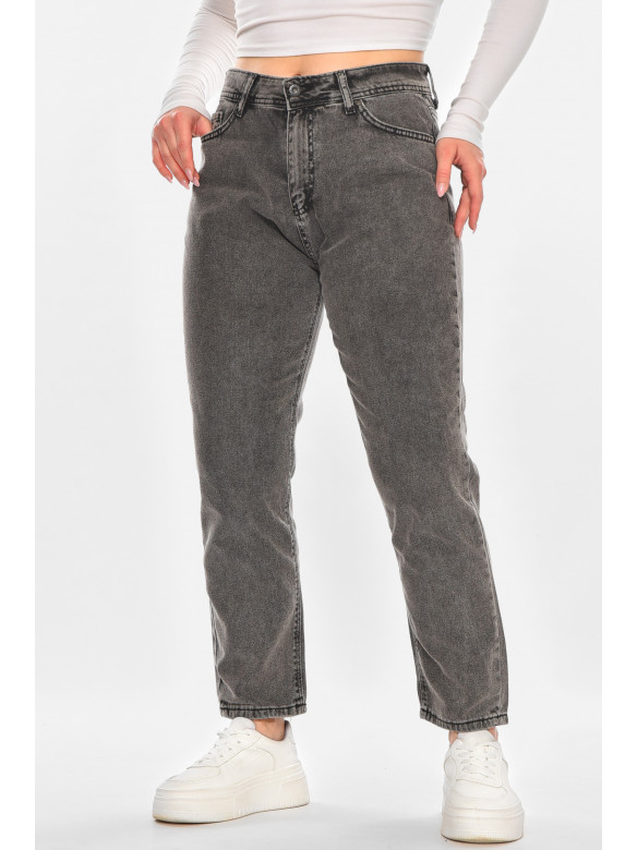 Джинсы женские однотонные серого цвета 210854C