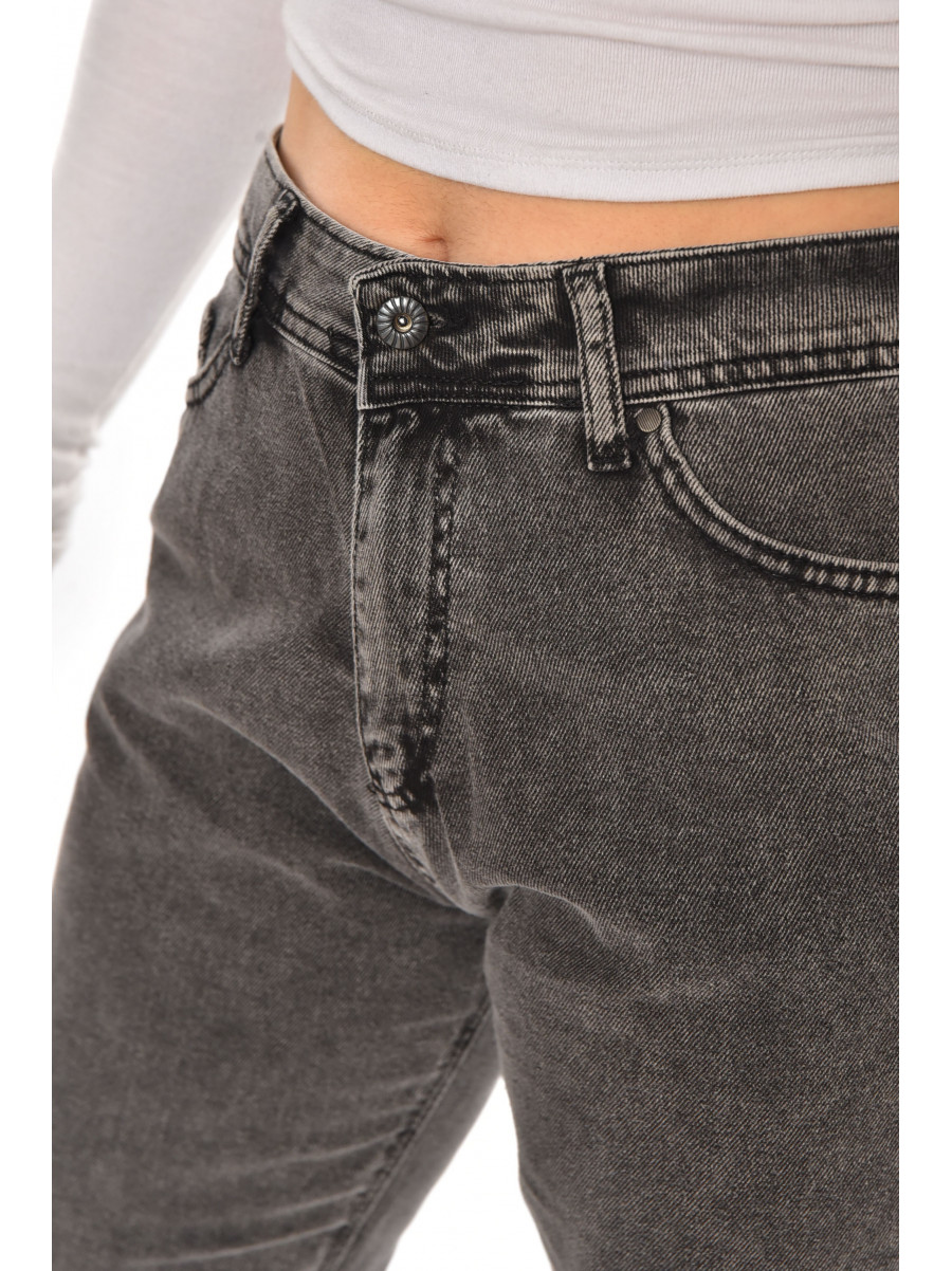 Джинсы женские однотонные серого цвета 210854C