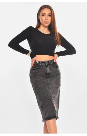 Юбка женская джинсовая тёмно-серого цвета 2855 210856C