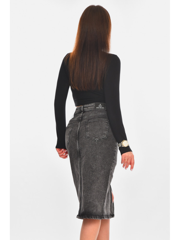 Юбка женская джинсовая тёмно-серого цвета 2855 210856C