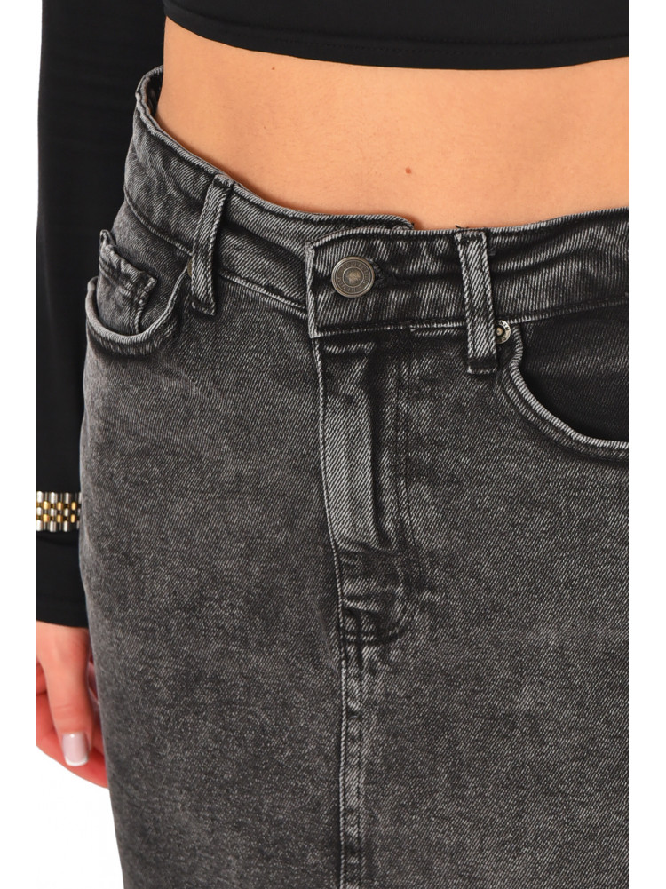 Юбка женская джинсовая тёмно-серого цвета 2855 210856C