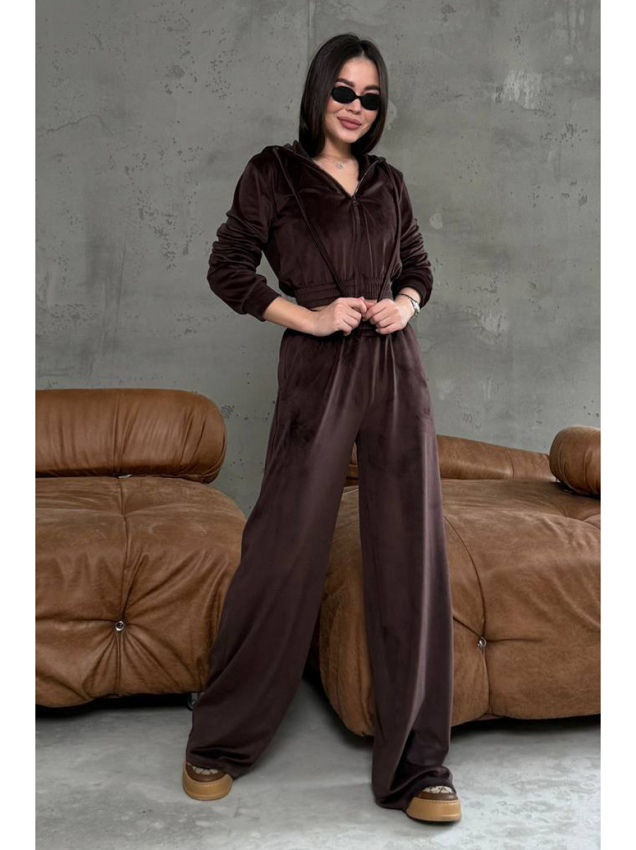 Спортивный костюм женский коричнивого цвета 1053 210857C