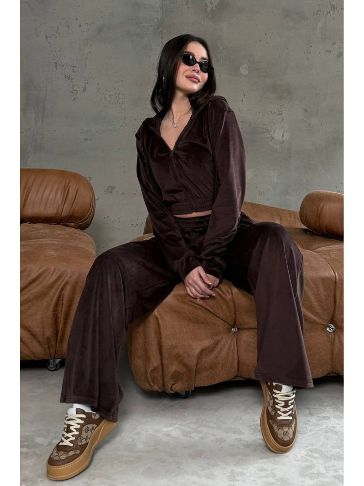 Спортивный костюм женский коричнивого цвета 1053 210857C