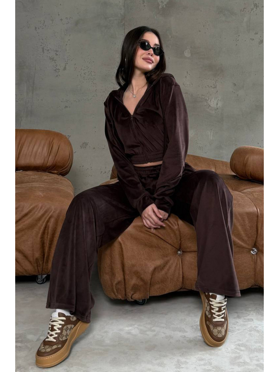 Спортивный костюм женский коричнивого цвета 1053 210857C