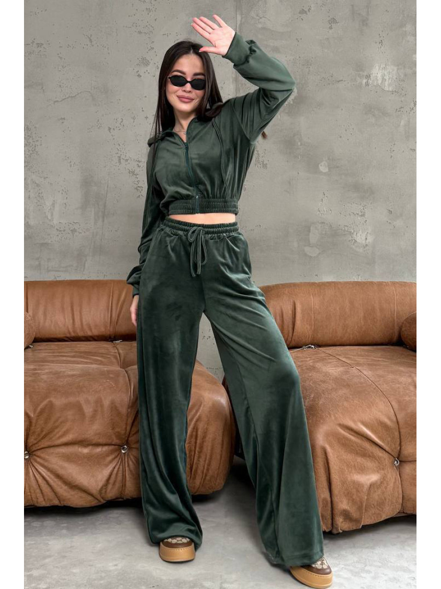 Спортивный костюм женский цвета хаки 1053 210858C