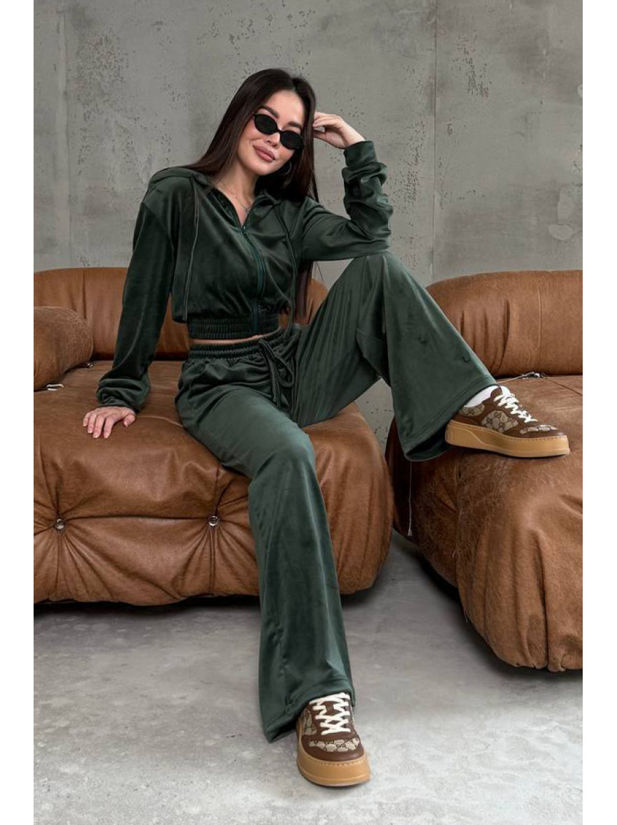 Спортивный костюм женский цвета хаки 1053 210858C