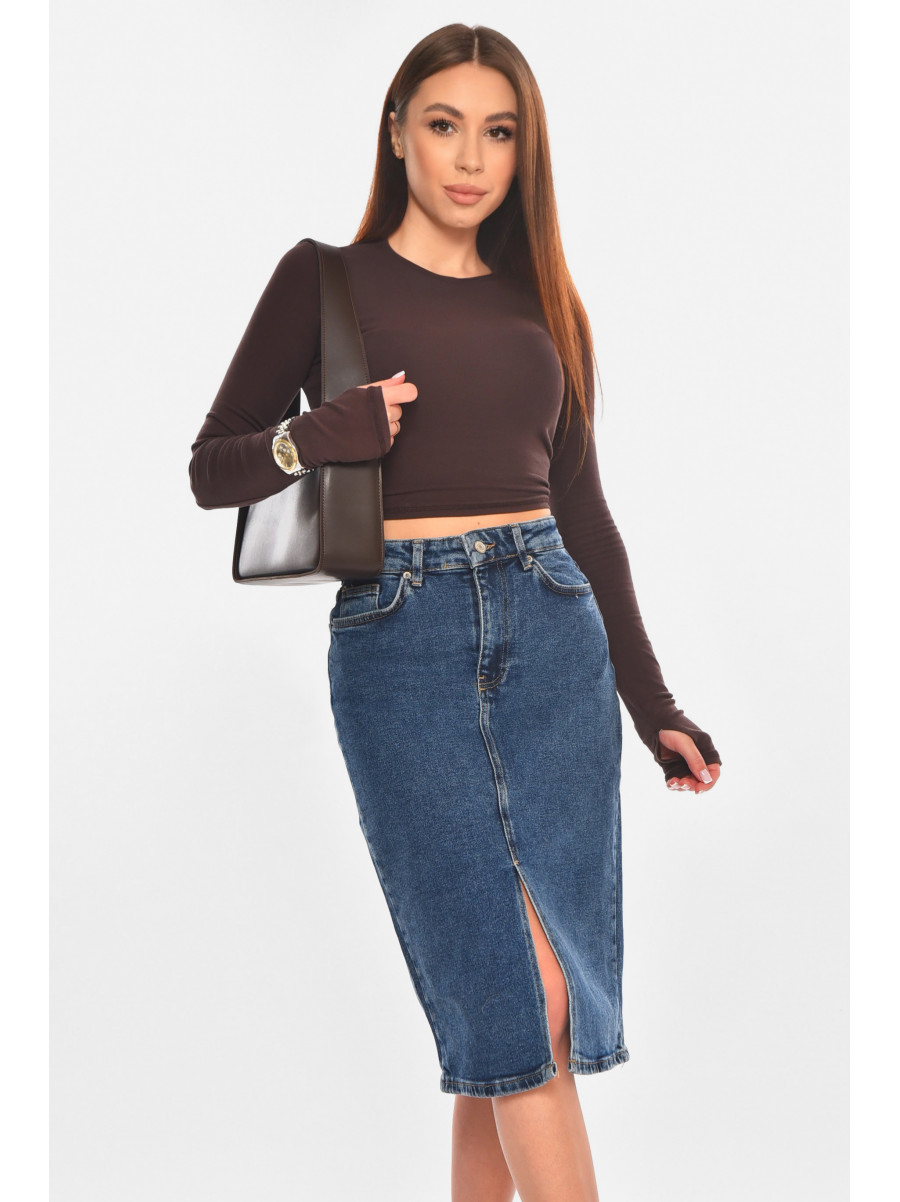 Юбка женская джинсовая синего цвета 2855 210859C