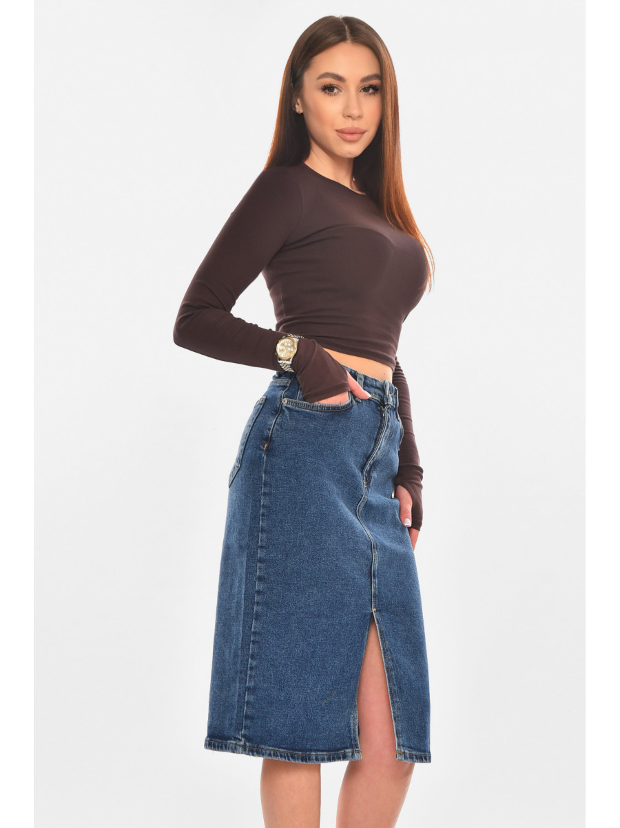 Юбка женская джинсовая синего цвета 2855 210859C