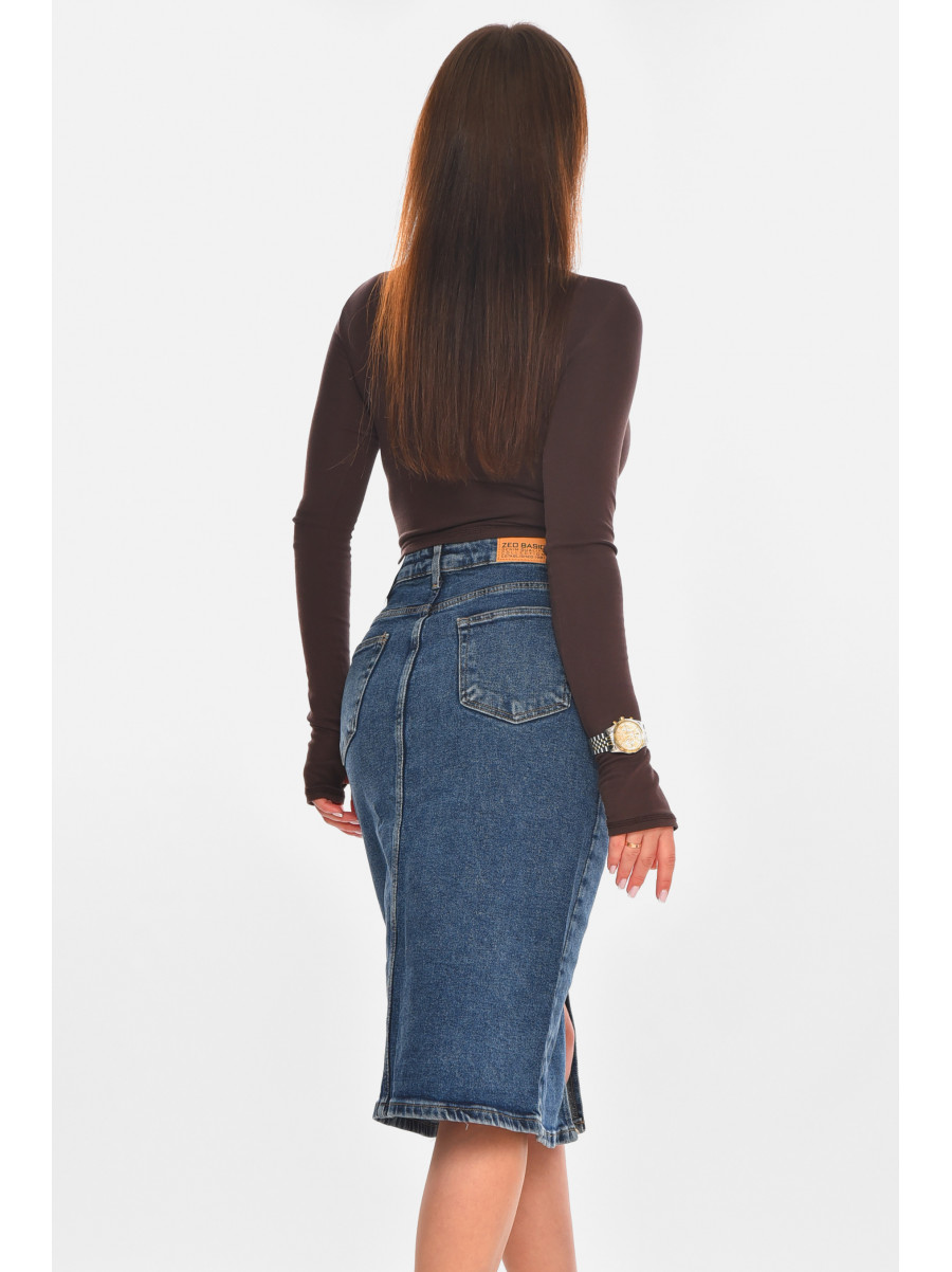 Юбка женская джинсовая синего цвета 2855 210859C