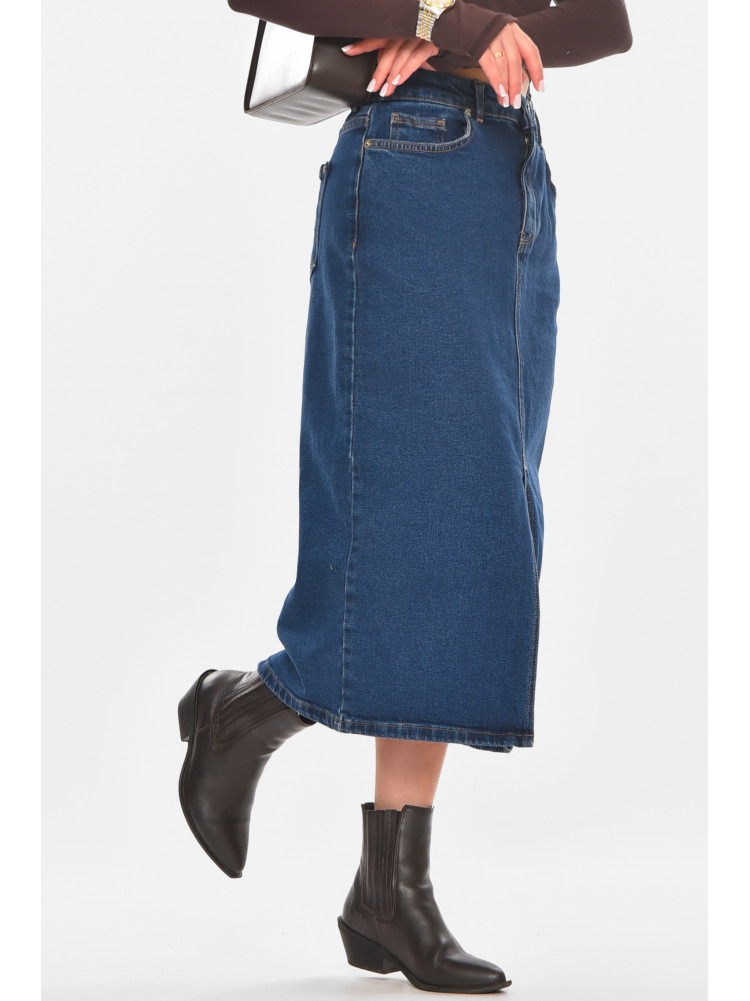 Юбка женская джинсовая тёмно-синего цвета 4589 210862C