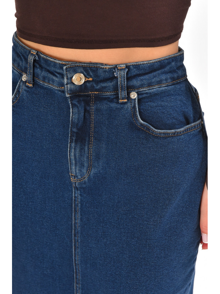 Юбка женская джинсовая тёмно-синего цвета 4589 210862C
