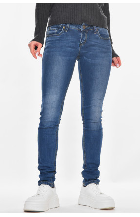 Джинси жіночі однотонні синього кольору RA601 210864C Джинси жіночі однотонні синього кольору RA601 210864C