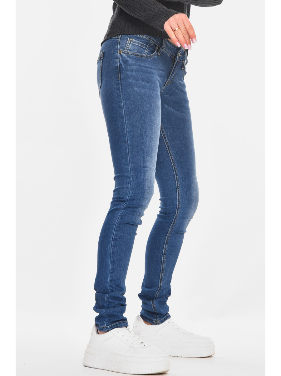 Джинсы женские однотонные синего цвета RA601 210864C