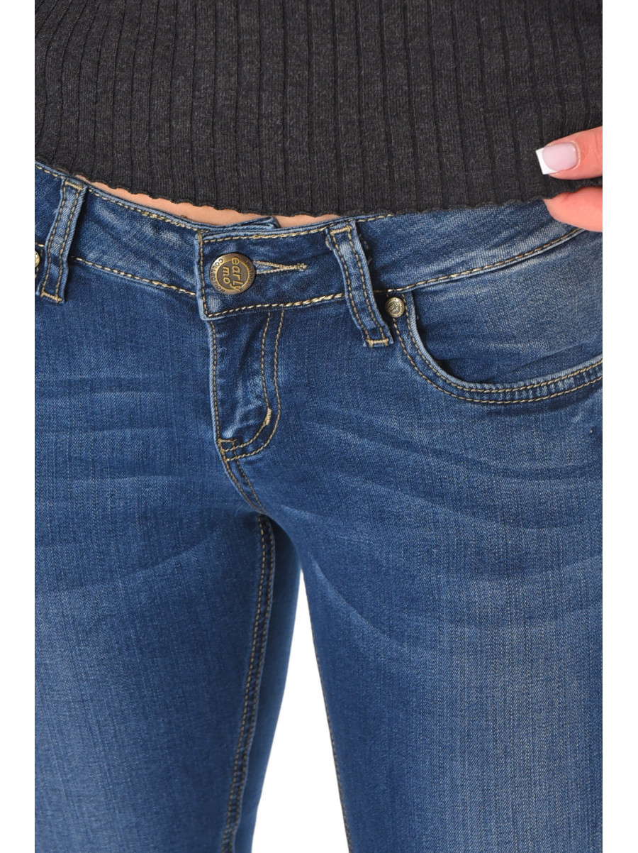 Джинсы женские однотонные синего цвета RA601 210864C