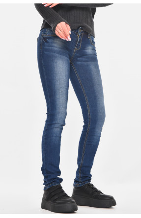 Джинсы женские однотонные синего цвета RA604 210865C