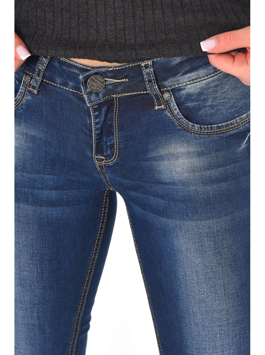 Джинсы женские однотонные синего цвета RA604 210865C