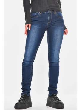 Джинси жіночі однотонні синього кольору RA602 210866C