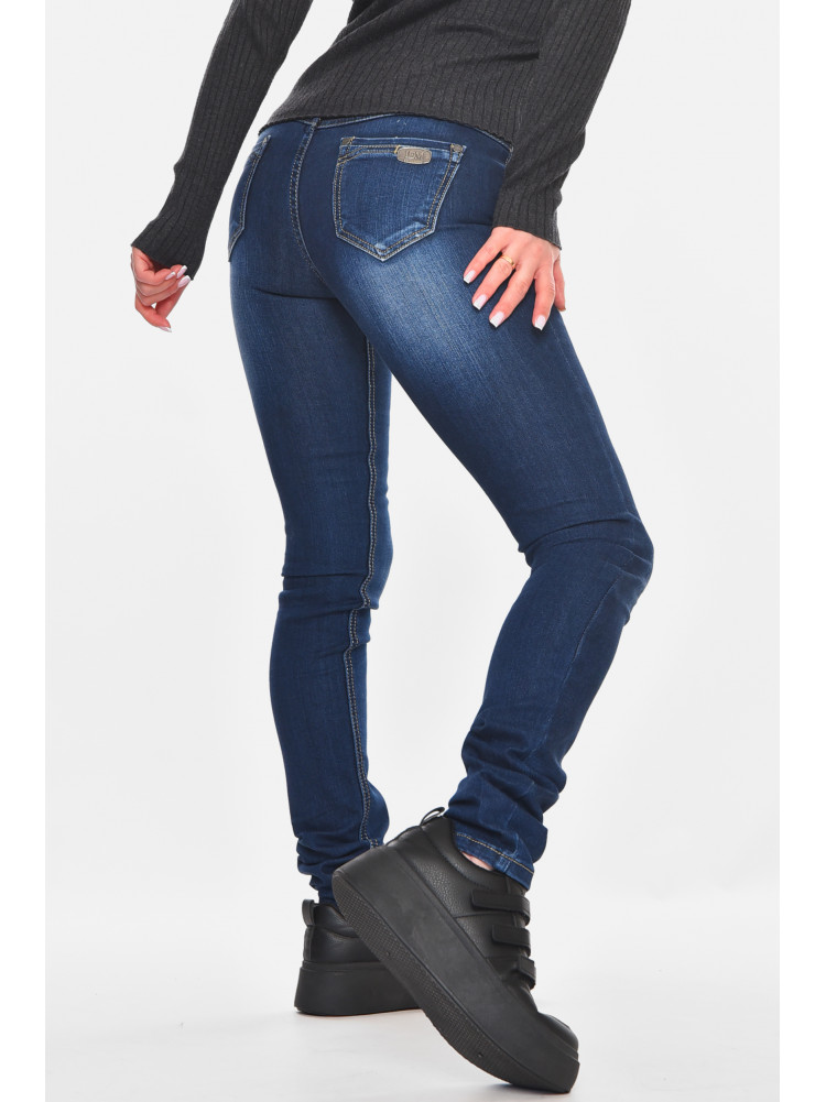 Джинсы женские однотонные синего цвета RA602 210866C