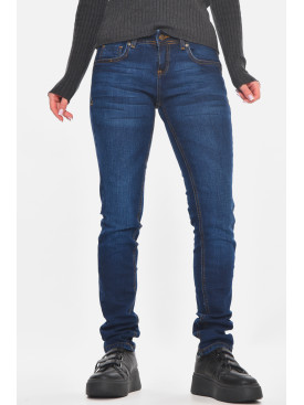 Джинси жіночі однотонні темно-синього кольору 014 210868C