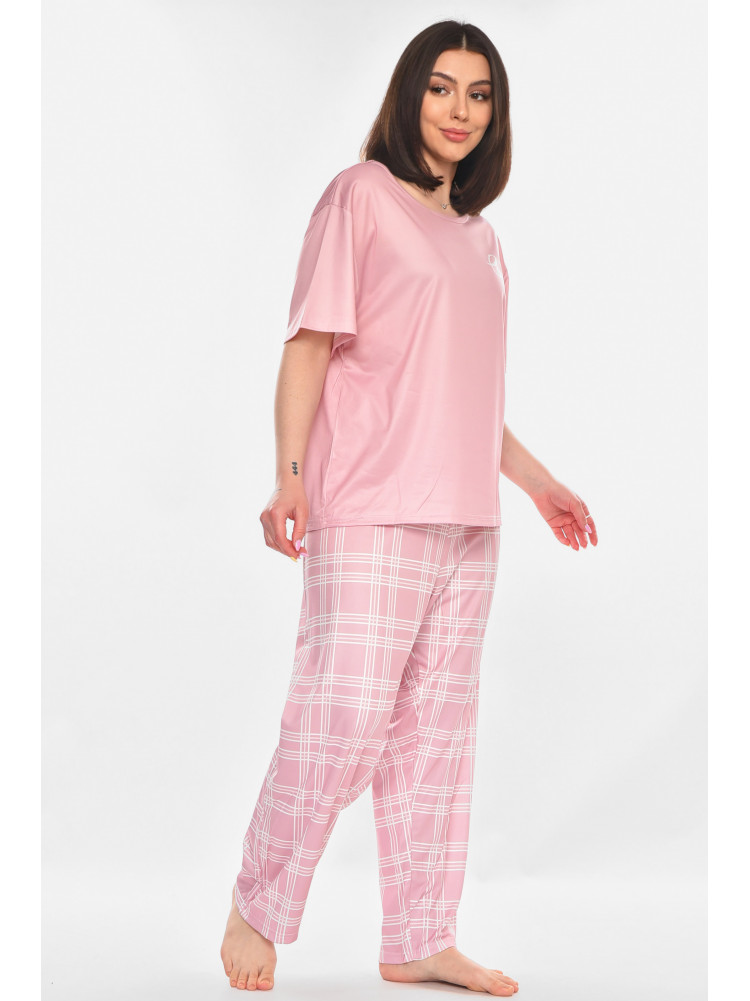 Пижама женская розового цвета с принтом 500021 210873C