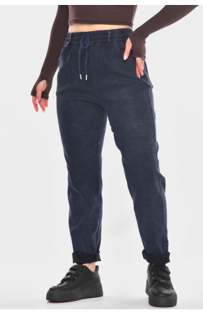 Джинсы женские однотонные тёмно-синего цвета А4088-1 210891C