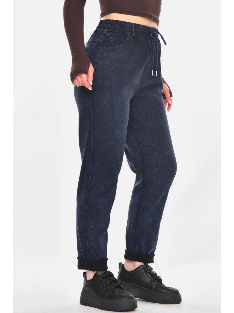 Джинсы женские однотонные тёмно-синего цвета А4088-1 210891C