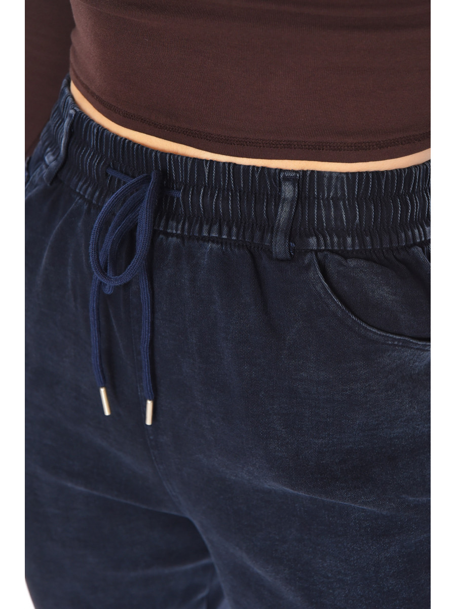 Джинсы женские однотонные тёмно-синего цвета А4088-1 210891C